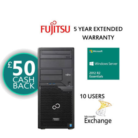 Fujitsu TX1310 Tower server with 5 Year warranty  and Microsoft Essentials 2012 
