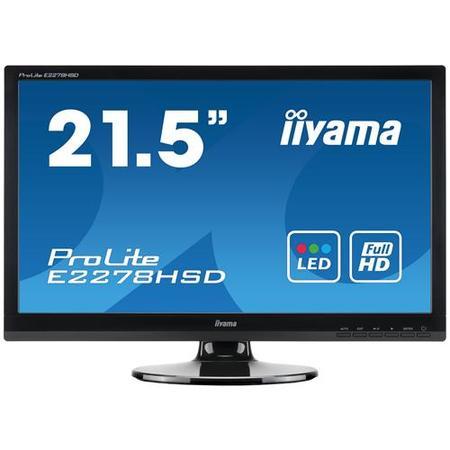 Iiyama E2278HSD-GB1 22" LED 1920x1080 VGA DVI  Speakers Black Monitor