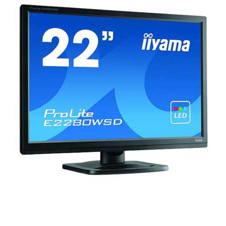 Iiyama 22" Touchscreen Monitor 1920 x 1080 DVI USB Black Bezel  Built-in Speakers Monitor
