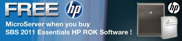 FREE Microserver when you buy SBS 2011 Essentials HP ROK Software