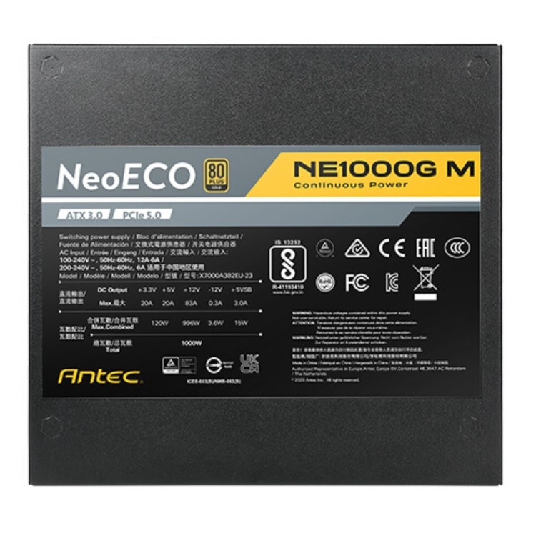 Antec NE1000G M 1000W Fully Modular 80 PLUS Gold Power Supply