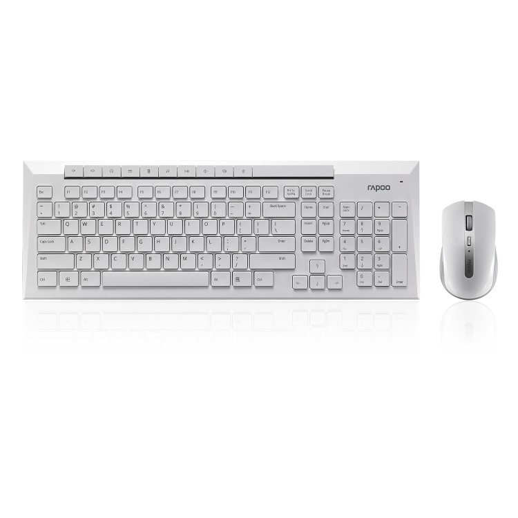 Rapoo 8200P 5GHz Wireless Desktop Combo Set White UK Layout