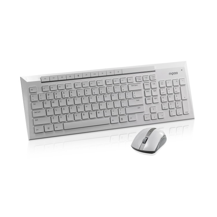 Rapoo 8200P 5GHz Wireless Desktop Combo Set White UK Layout