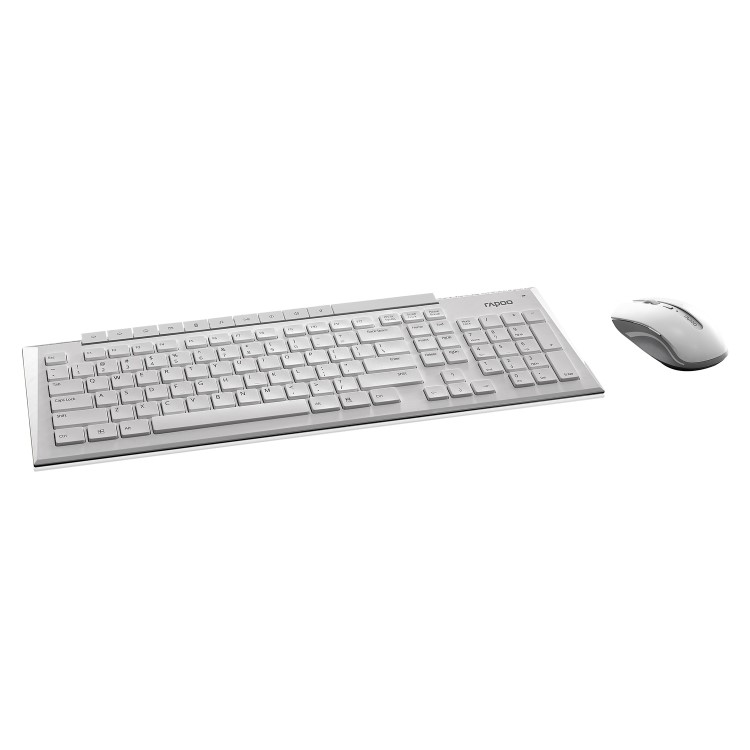 Rapoo 8200P 5GHz Wireless Desktop Combo Set White UK Layout