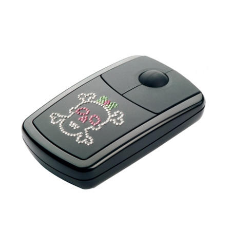 Pat Says Now Flat Style Crystal Pirate Mouse with Swarovski Crystal 