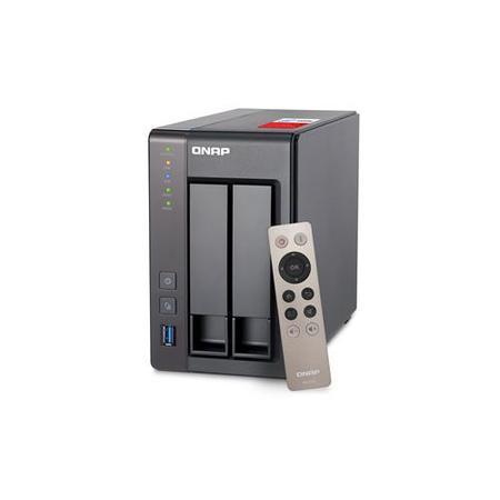 GRADE A1 - QNAP TS-251+-2G 4TB 2 x 2TB WD RED HDD NAS