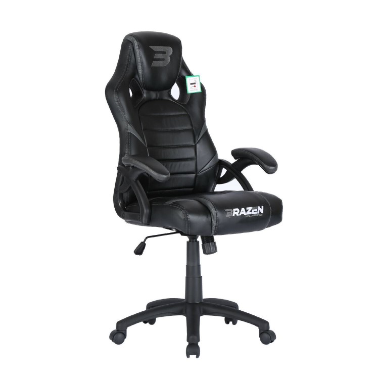 BraZen Puma PC Gaming Chair - Grey