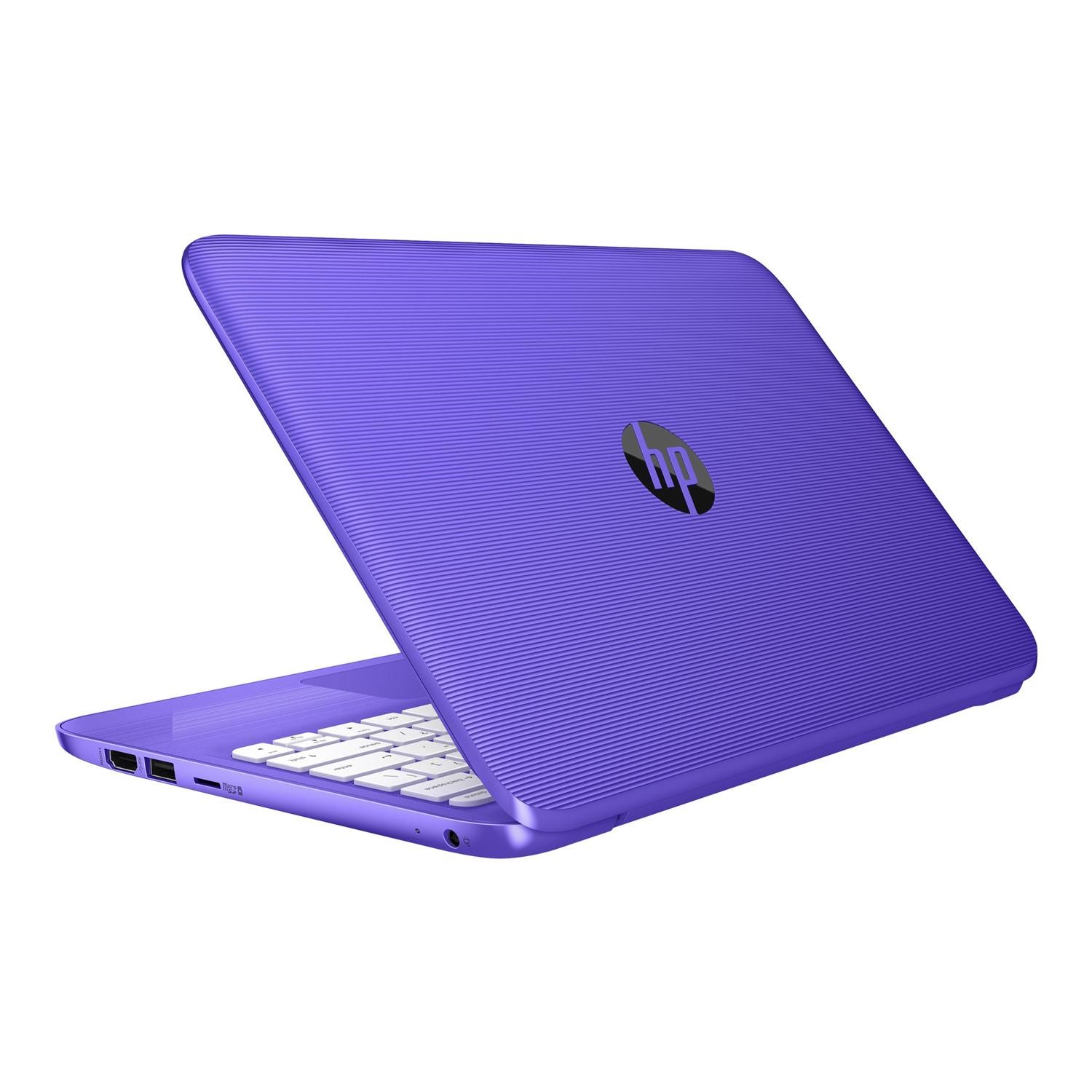 HP Stream 11-y002na Intel Celeron N3060 2GB 32GB eMMC 11.6 Inch Windows 10  Laptop - Purple on Servers Direct