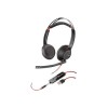 Poly Blackwire 5220 Series Double Sided On-ear USB with Microphone Headset