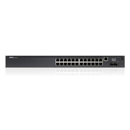 Dell Networking N2024P L2 POE+ 24x 1GbE + 2x 10GbE SFP+ fixed ports Stacking IO to PSU air AC/Lifetime Limited Hardware warranty