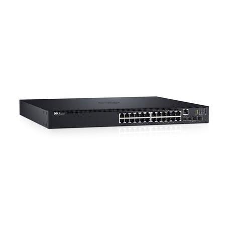 Dell Networking N1524P - Switch - L2+ - Managed - 24 x 10/100/1000 + 4 x 10 Gigabit SFP+ - rack-mountable - PoE+