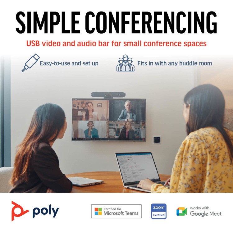 Poly Studio R30 4K USB Video Bar Confrence System