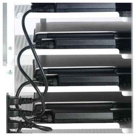 Bretford PowerCart16H  16 Bay Horizontal Charging Cart  Fans  1120W x 660D x 1150mmH Weight_ 100kg
