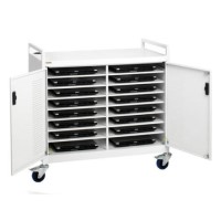 Bretford PowerCart16H  16 Bay Horizontal Charging Cart  Fans  1120W x 660D x 1150mmH Weight_ 100kg