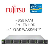 Fujitsu RX100 S8 E3-1220v3 1x8GB 2x1TB DVD-RW RACK SERVER 1Yr Wty