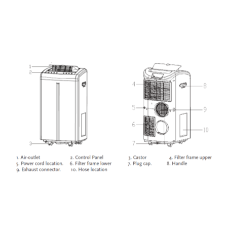 Amcor 18000 BTU Inverter Portable Air Conditioner for rooms up to 45 sqm