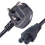 2M IEC C5 UK Mains Power Plug Cable - Black