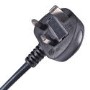 2M IEC C5 UK Mains Power Plug Cable - Black