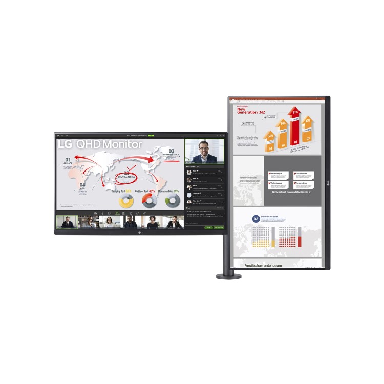 LG Ergo Dual 27QP88DP-BS 27" QHD IPS Ergo Dual-Daisy Chain Monitor