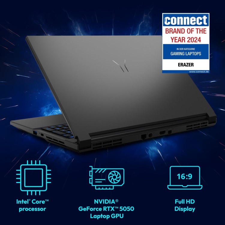 Refurbished Medion ERAZER Scout 15 Intel Core i5 16GB RAM 1TB SSD RTX 5050 144Hz 15.6 Inch Windows 11 Gaming Laptop