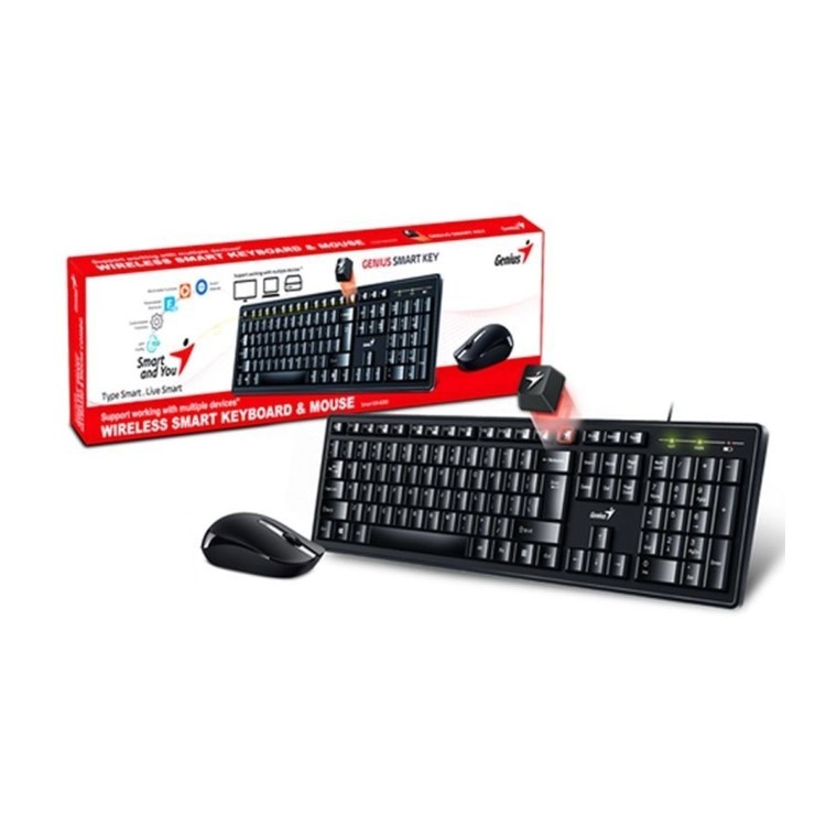 Genius KM-8200 Wireless Smart Keyboard and Mouse Combo Black
