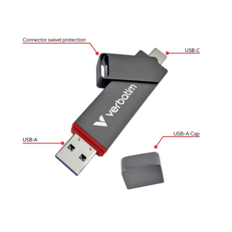 Verbatim Dual QuickStick 1TB USB-A/USB-C Flash Drive