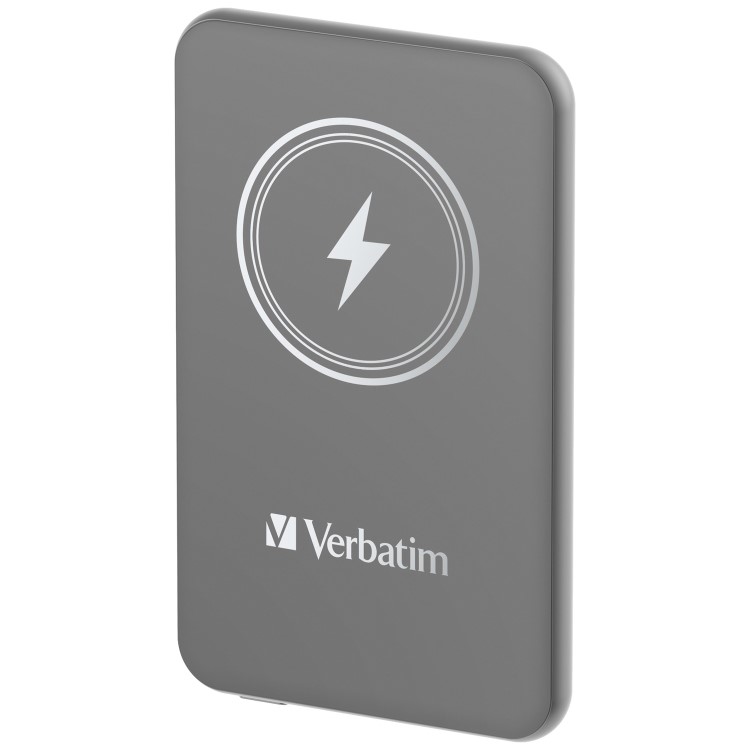 Verbatim Charge ´n´ Go 5000mAh Magnetic Wireless Power Bank Grey