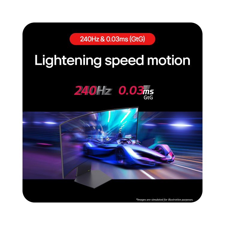 Refurbished LG UltraGear 34" OLED WUQHD 240Hz 0.03MS Curved Gaming Monitor