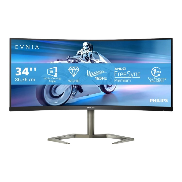 Philips Evnia 34M1C5500VA 34" Ultra-wide QHD 165Hz Curved Gaming Monitor