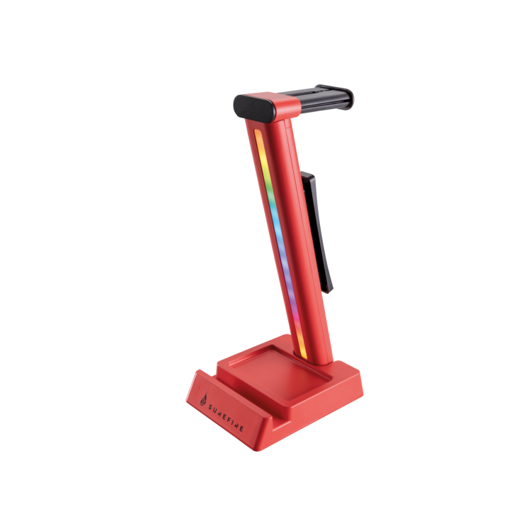 SureFire Vinson N1 Dual Balance RGB Gaming Headset Stand Red