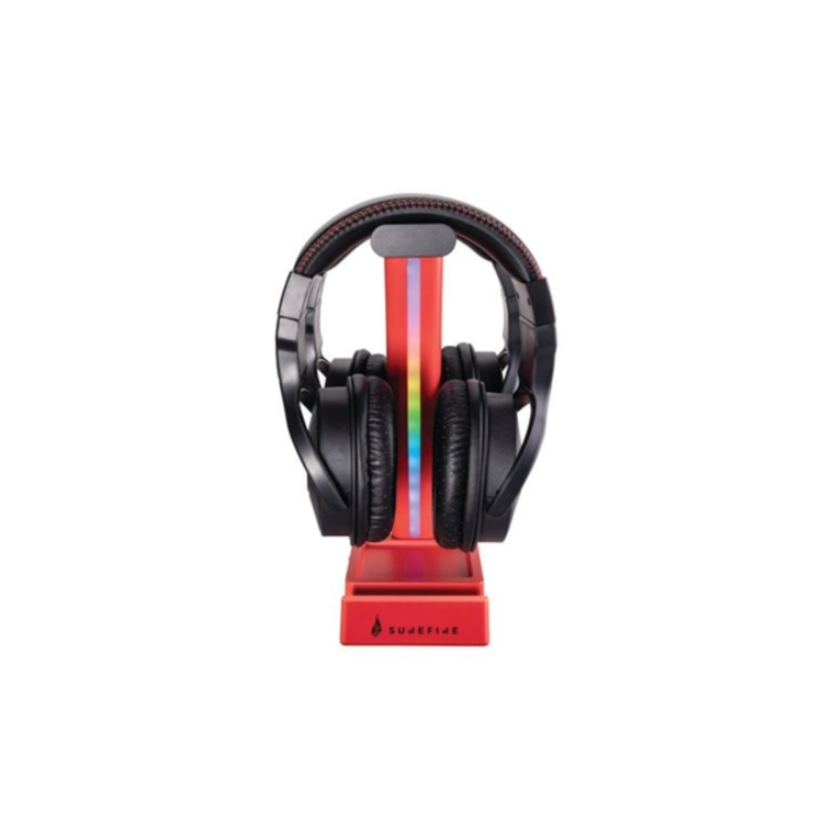 SureFire Vinson N1 Dual Balance RGB Gaming Headset Stand Red