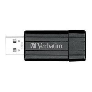 Verbatim 32GB PinStripe USB Memory Stick - Black