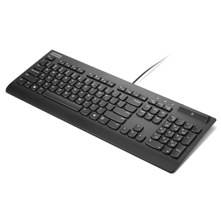 Lenovo Smartcard Wired Keyboard II - Keyboard - full size 3-zone layout - USB - QWERTY - UK - black - brown box - CRU