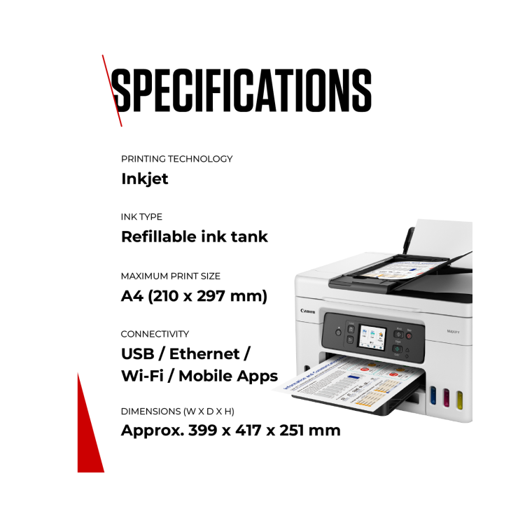 Canon GX4050 A4 Colour Multifunction Inkjet Printer