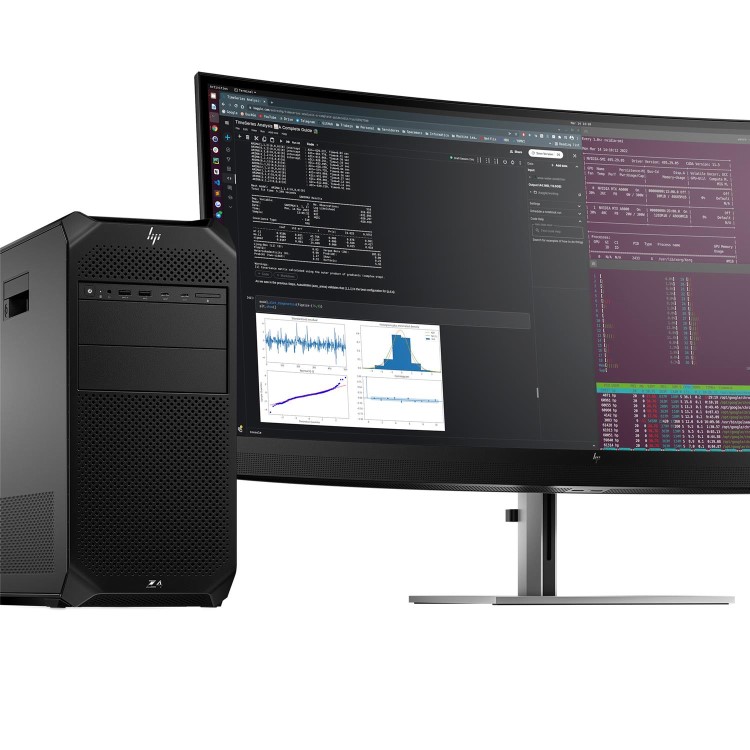 Hewlett Packard HP Workstation Z4 G5 - Tower 4U - 1 x Xeon W W5-2455X / up to 4.6 GHz - RAM 32 GB - SSD 1 TB - HP Z Turbo Drive NVMe TLC - no graphics - Gigabit Ethernet - Win 11 Pro - monitor_