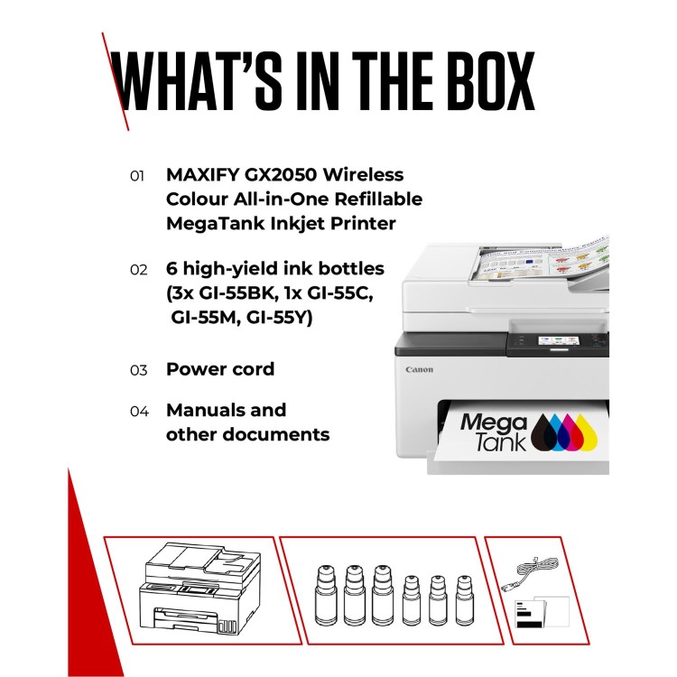 Canon Maxify GX2050 EB2 A4 Inkjet Printer