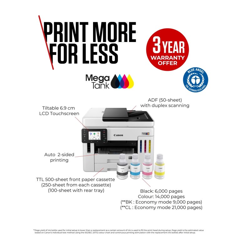 Canon MAXIFY GX7150 A4 Colour Multifunction Inkjet Printer