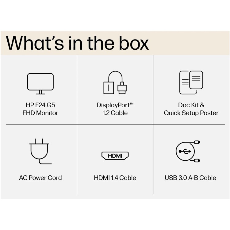 HP E24 G5 23.8" IPS Full HD Monitor