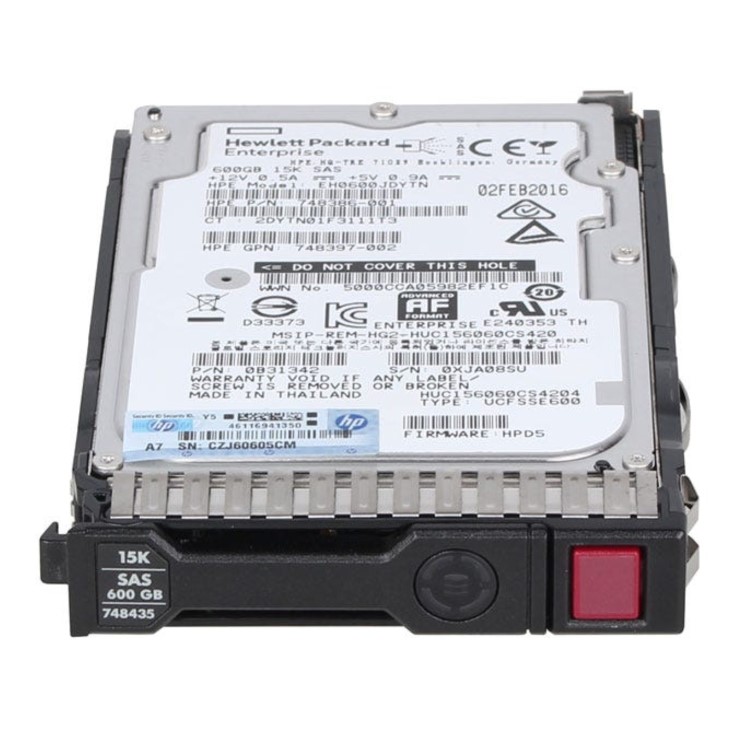 HPE  - 600GB - SAS 12Gb/s - 15K - HDD 2.5"