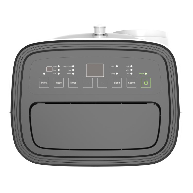 EcoSilent 14000 BTU Smart Portable Air Conditioner with Air Purifier and Heat Pump 