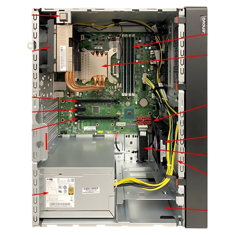 Lenovo ThinkSystem ST50 V2 Intel Xeon E-2324G 3.1GHz 4c 16GB RAM 2x960GB SSD 5U Tower Server