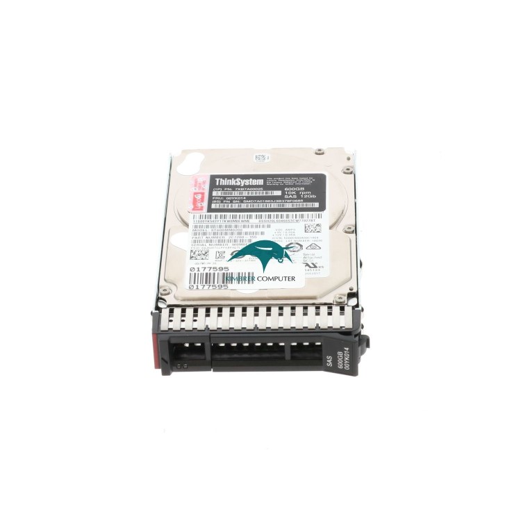 Lenovo - Hard drive - 600 GB - hot-swap - 2.5" - SAS 12Gb/s - 10000 rpm