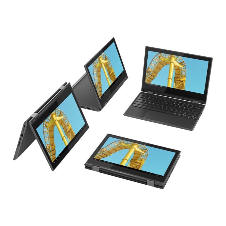Lenovo 300e Intel Celeron N4120 4GB 64GB eMMC 11.6 Inch Touchscreen Windows 10 Pro National Academic Convertible Laptop