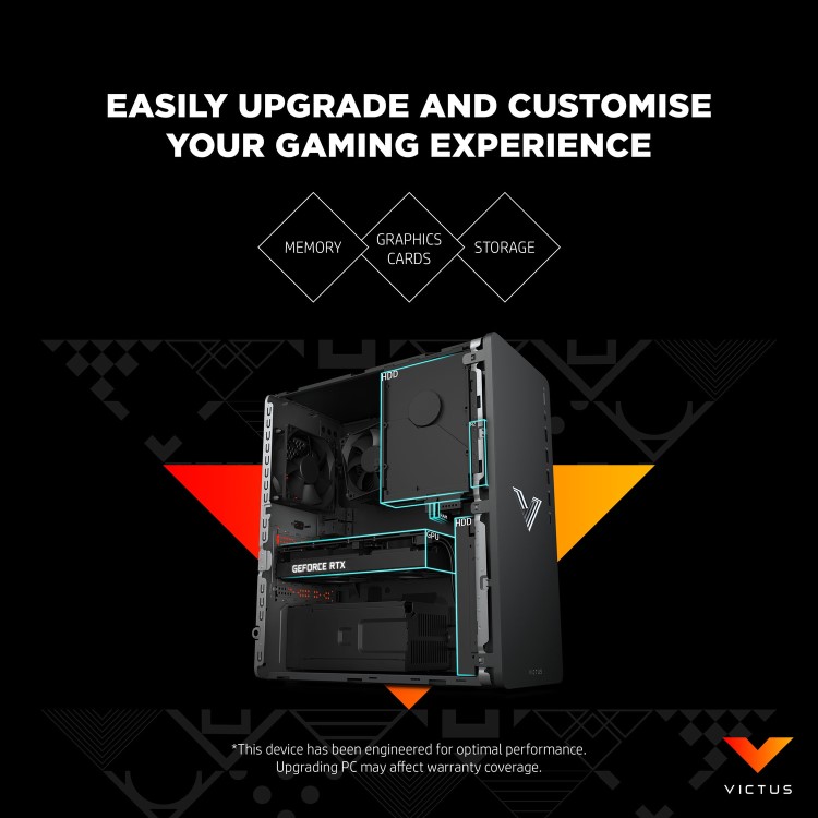 HP Victus AMD Ryzen 5 5600G 16GB RAM 512GB SSD RTX 3050 Windows 11 Gaming Desktop PC