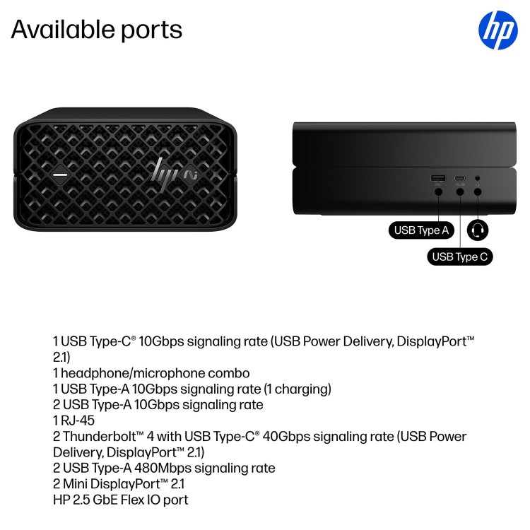 HP Z2 Mini G1a AMD Ryzen AI MAX+ PRO 395 64GB RAM 2TB SSD Windows 11 Pro Workstation PC