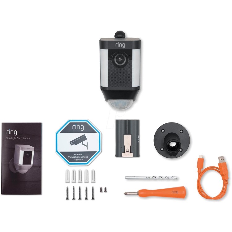 Ring 1080p HD Battery Spotlight Cam Duopack - Black