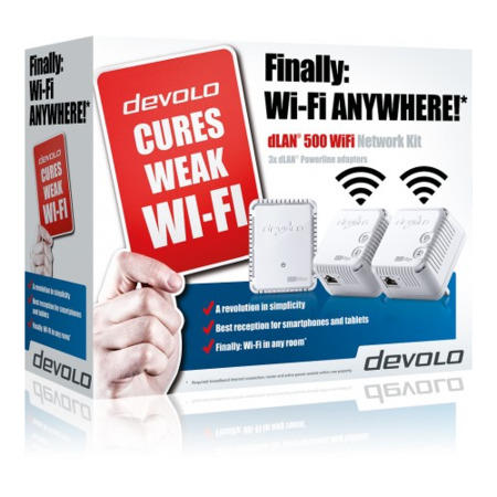 Devolo Dlan 500 WiFi Network Kit- 3X PLUGS
