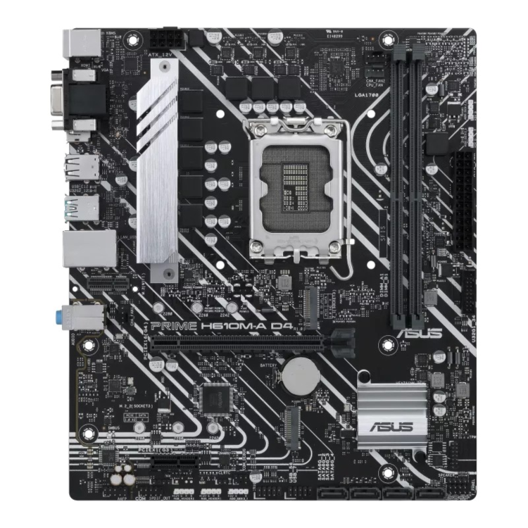 Asus Intel Prime H610M-A D4 Intel H610 LGA 1700 DDR4 Micro ATX Motherboard