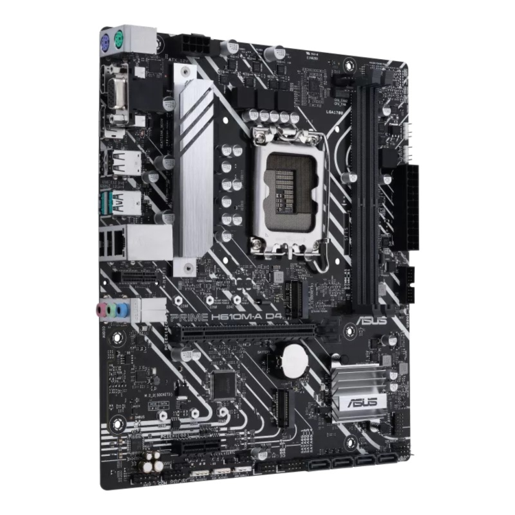 Asus Intel Prime H610M-A D4 Intel H610 LGA 1700 DDR4 Micro ATX Motherboard