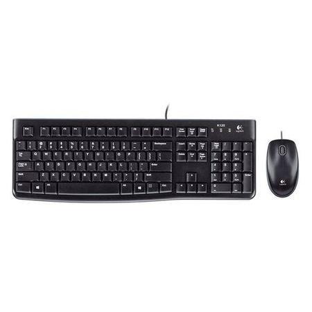 Logitech MK120 Wired Keyboard and Mouse Combo Black